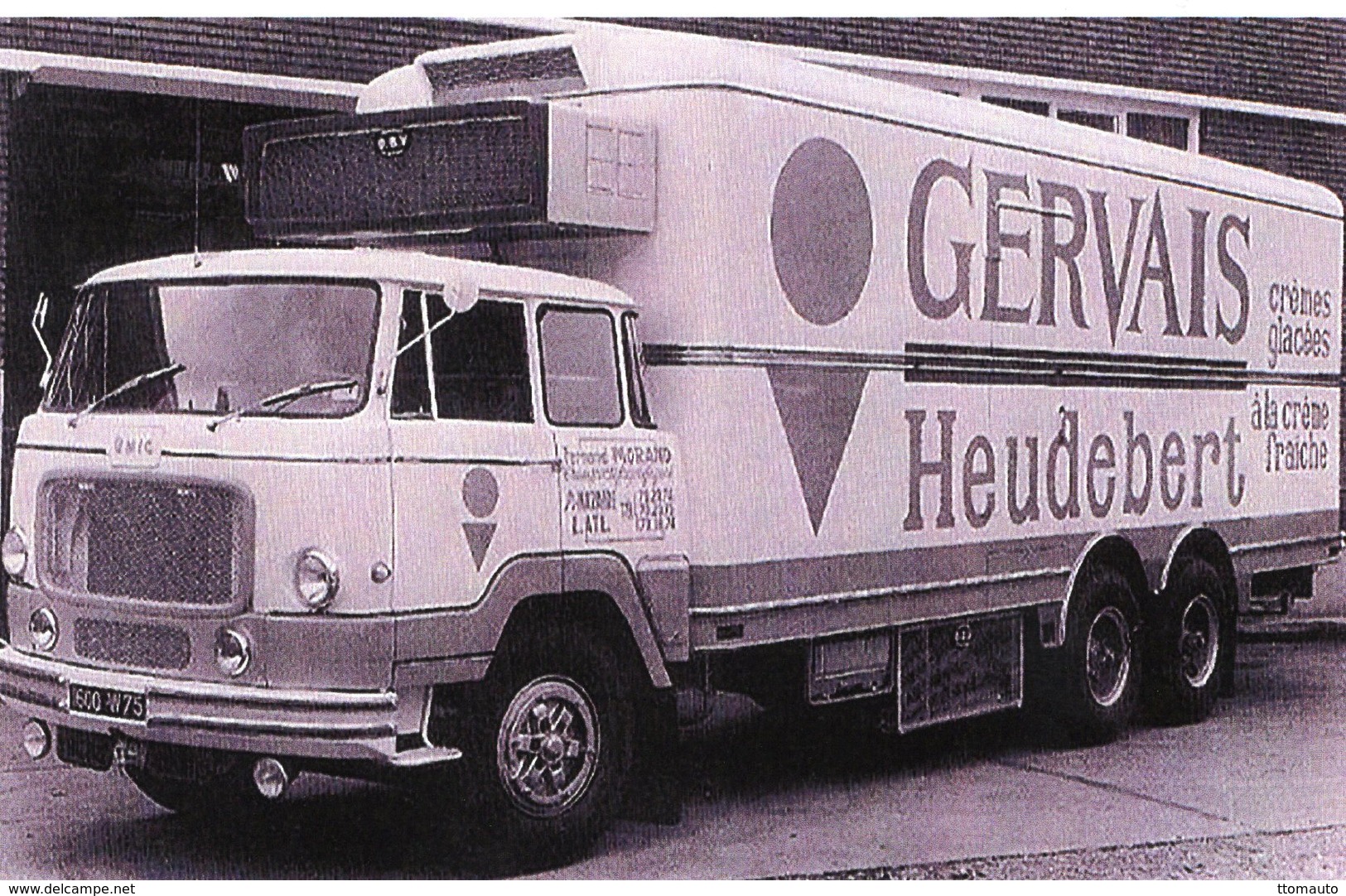 Camion Réfrigéré Unic  Publicité Pour Gervais Heudebert     -  15x10 PHOTO - Trucks, Vans &  Lorries