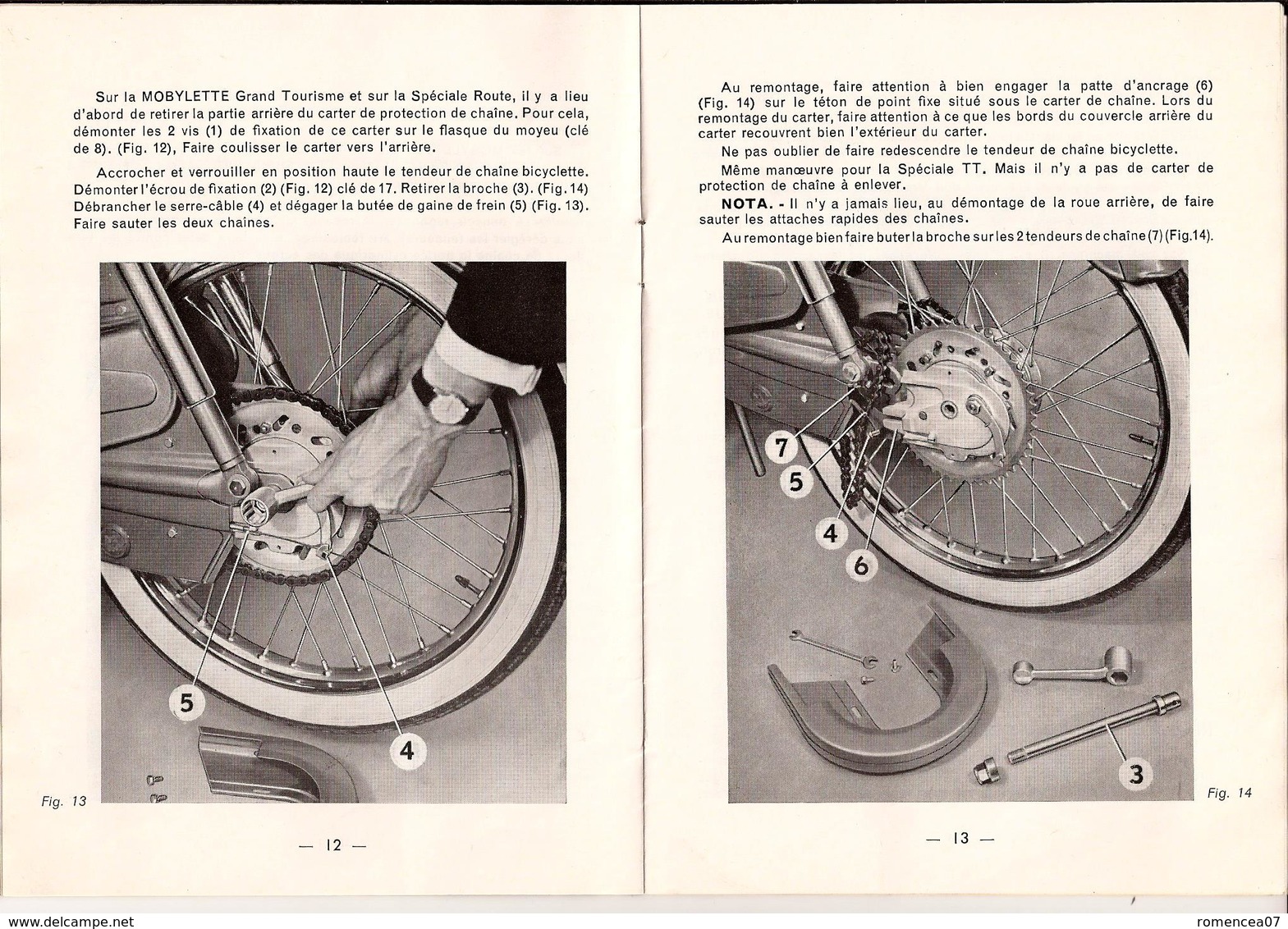 MOBYLETTE " MOTOCONFORT " - Lot de 2 Livrets Mise en main, Entretien de sa Bicyclette - Complets - 10 scans - A Voir !