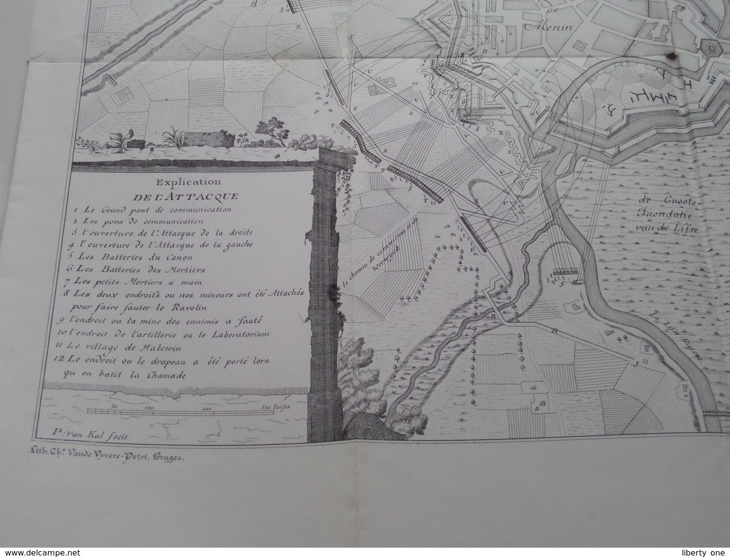 Histoire De MENIN - Explication De L'Attaques / Plan De La Ville De Menin ( Voir / Zie Photo ) A. REMBRY-BARTH ! - Europe