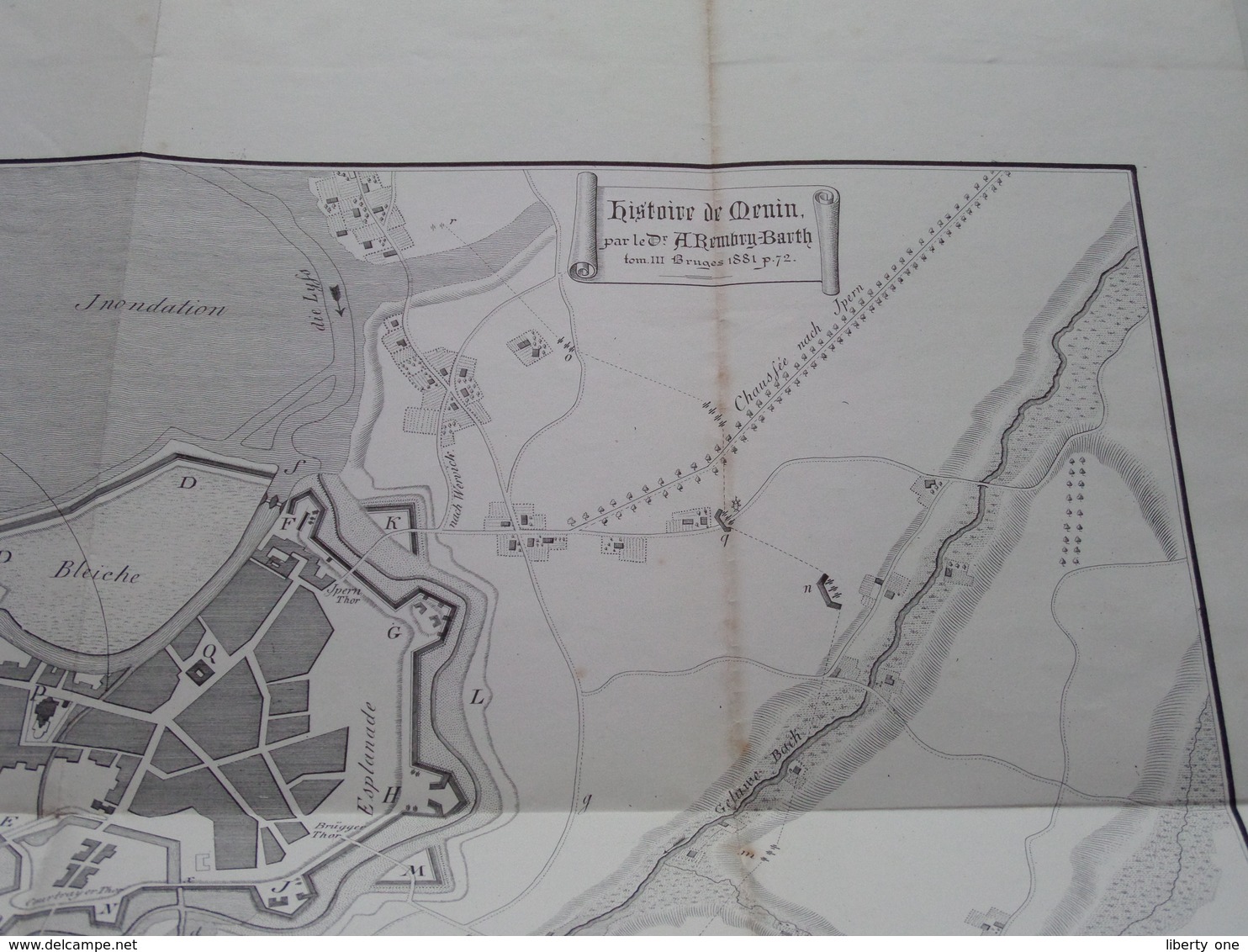 Histoire De MENIN - Plan Der STADT MENIN Und Ihrer BEFESTIGUNG Im April 1794 ( Voir / Zie Photo ) A. REMBRY-BARTH ! - Europe