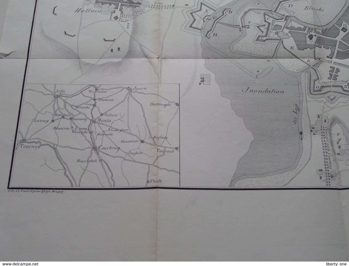 Histoire De MENIN - Plan Der STADT MENIN Und Ihrer BEFESTIGUNG Im April 1794 ( Voir / Zie Photo ) A. REMBRY-BARTH ! - Europe