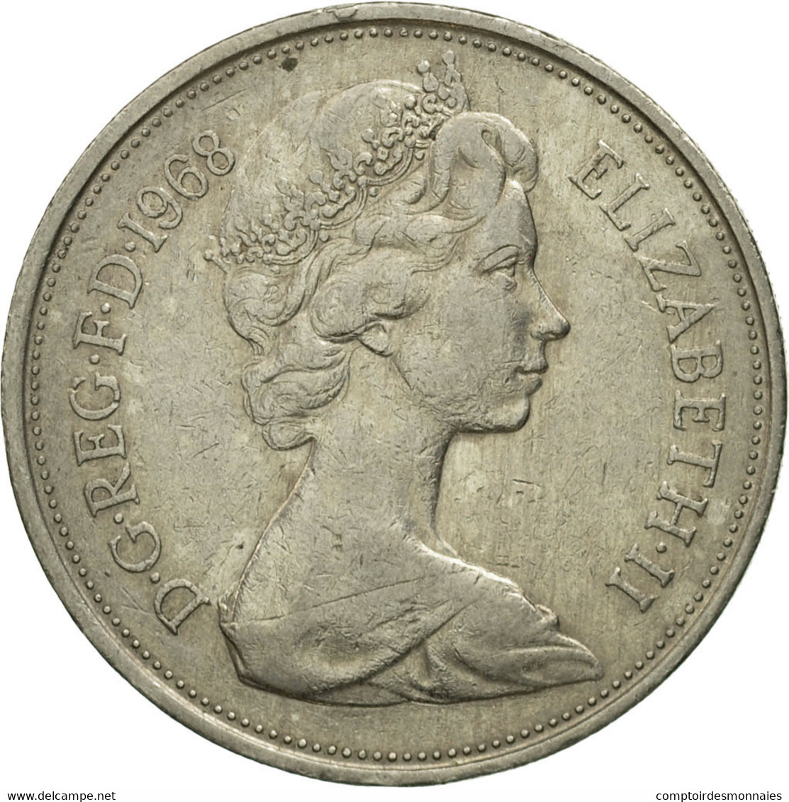 Monnaie, Grande-Bretagne, Elizabeth II, 10 New Pence, 1968, TB+, Copper-nickel - 10 Pence & 10 New Pence