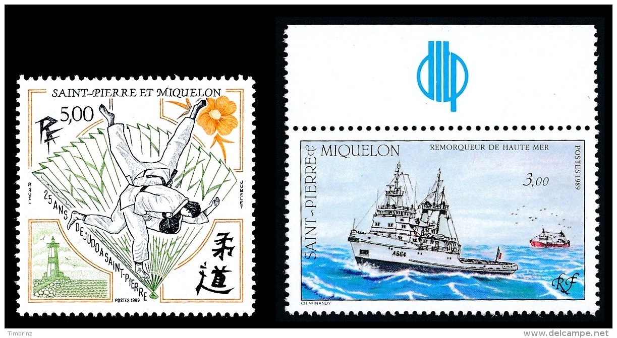 ST-PIERRE ET MIQUELON Année complète 1989 + AVION - Yv. 497 à 512 + PA 68 ** MNH  Faciale= 12,27 EUR - 17 tp  ..Réf.SPM1