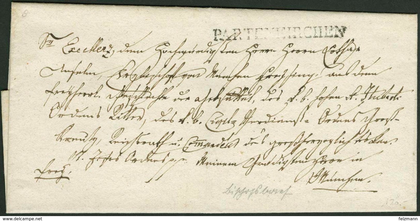 Brief PARTENKIRCHEN 1839, Bischofsbrief Mit Schwarzem L1 Nach München In Guter Erhaltung - Sonstige & Ohne Zuordnung