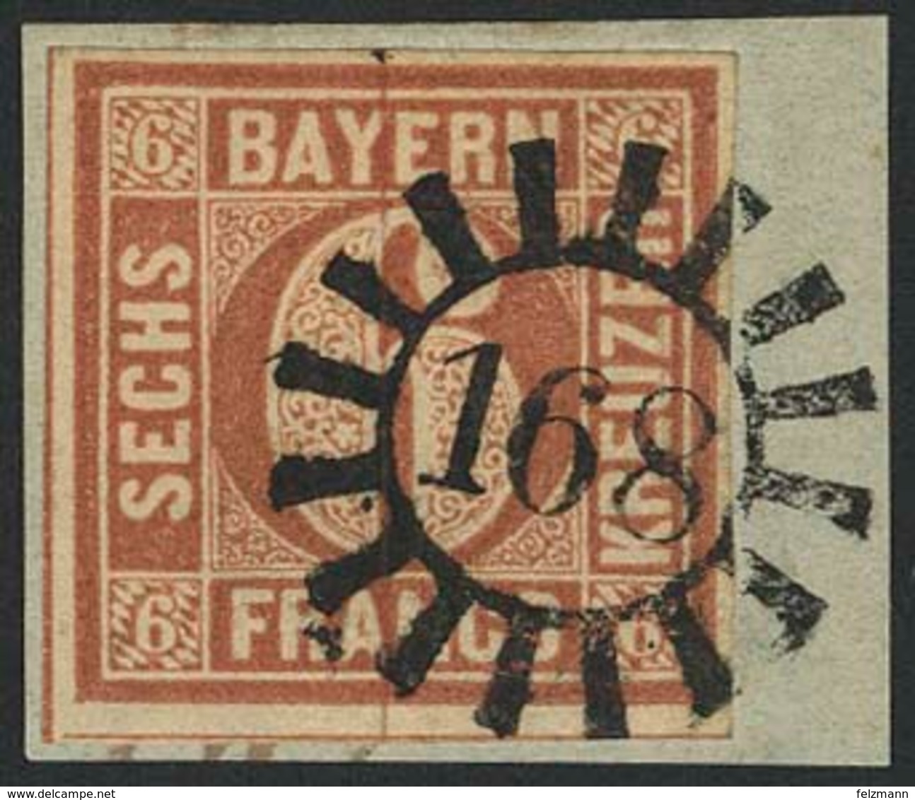 Briefstück 168 - KRUMBACH, Glasklar Auf Kabinettbriefstück Mit Breitrandiger 6 Kr Braun Type I, Sign. V. D. Weid - Sonstige & Ohne Zuordnung