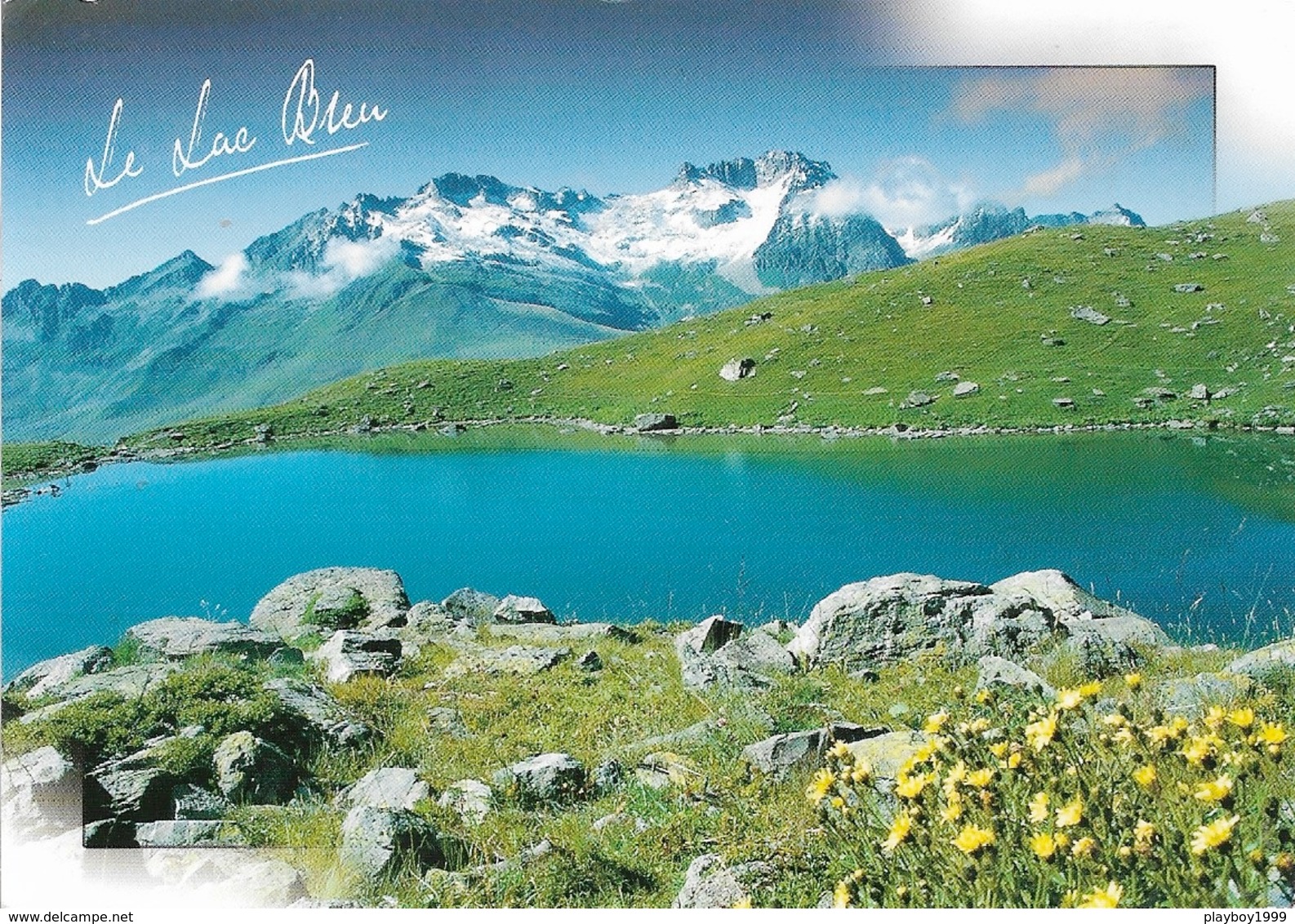 73 - Col De La Madeleine - Le Lac Bleu - 1 Timbre Philatélique Au Verso, Voir Scan - Cpm - écrite - - Altri & Non Classificati