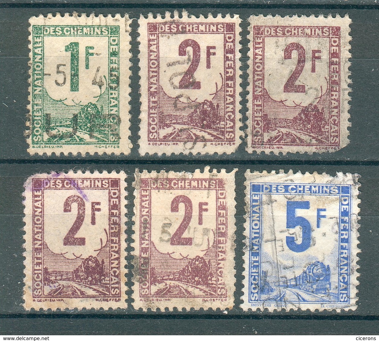 FRANCE ; Petits Colis Postaux ;1944-52 ; Maury N °32-33-34 ; Lot: 05 ; 2° Choix ;oblitéré - Afgestempeld