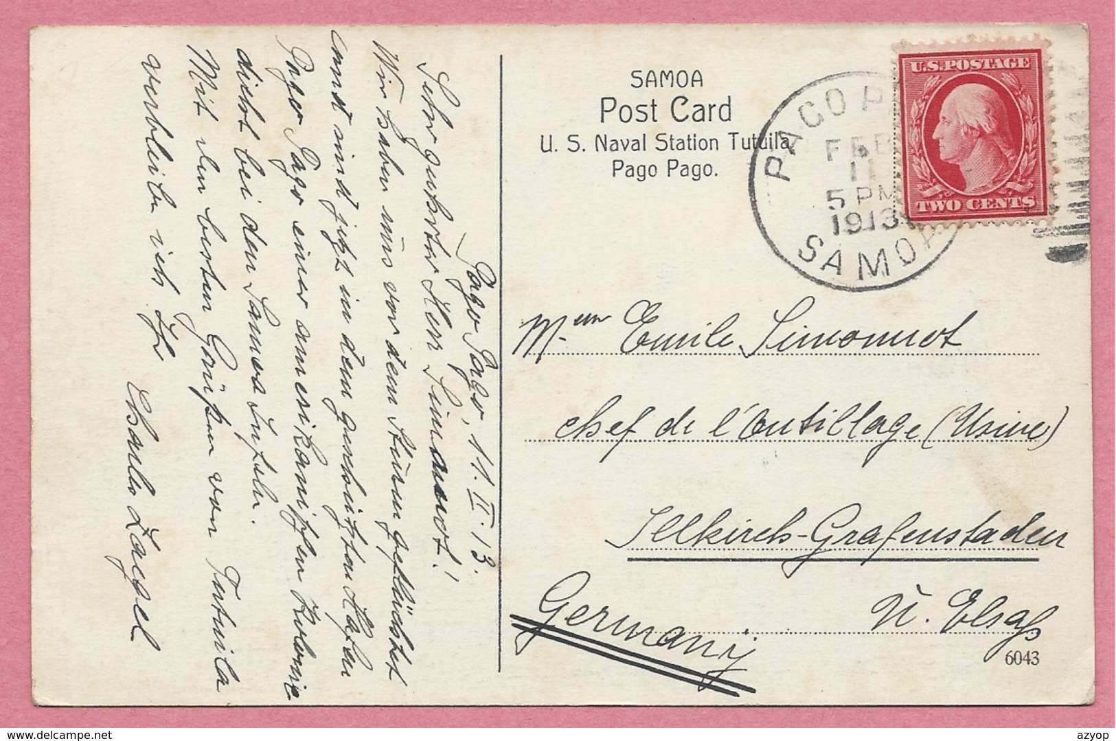 Samoa - Greetings From PAGO PAGO - U. S. Naval Station TUTUILA - 2 Scans - American Samoa