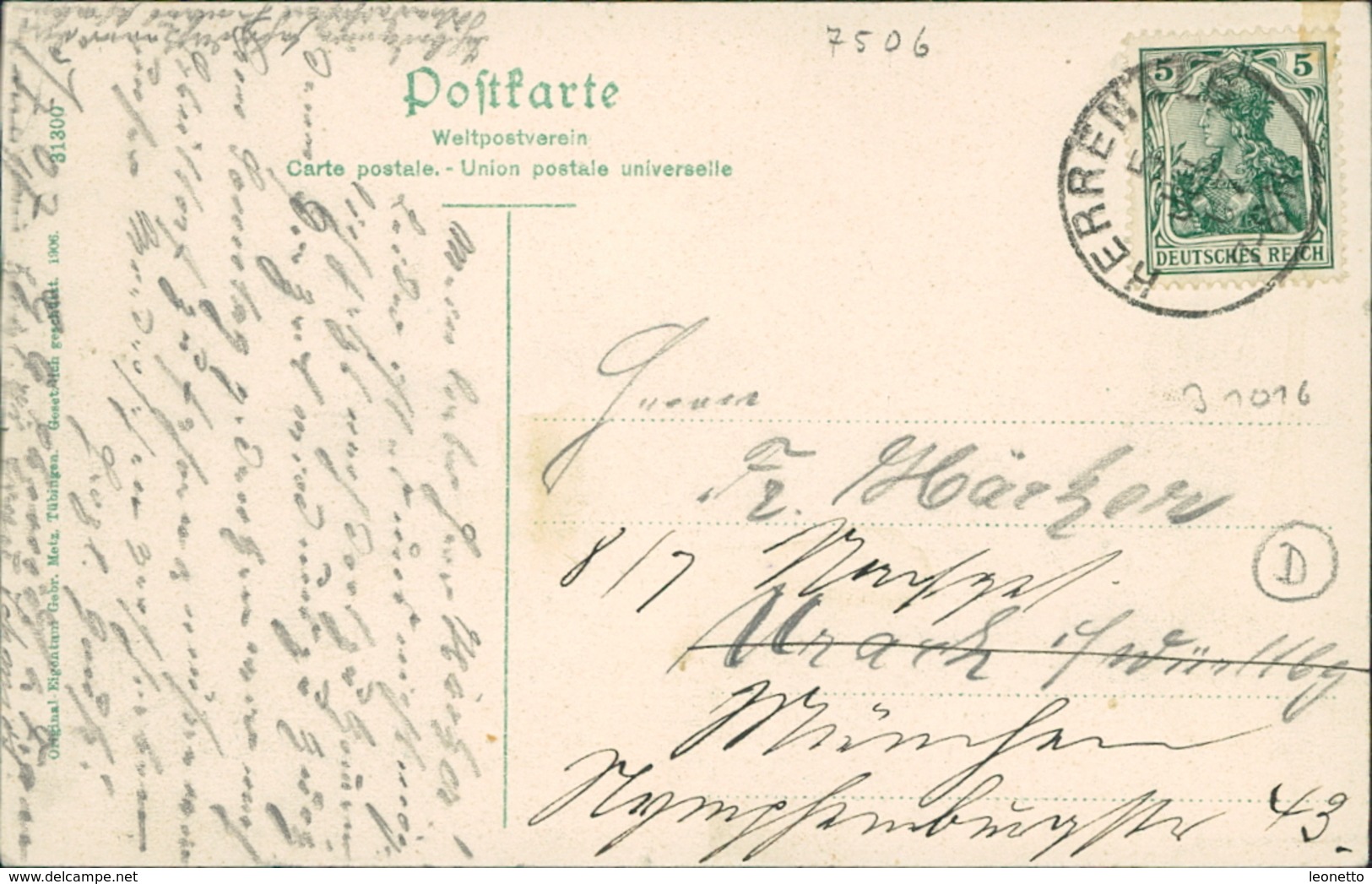 AK Bad Herrenalb, Teilansicht, O 1907 (31016) - Bad Herrenalb