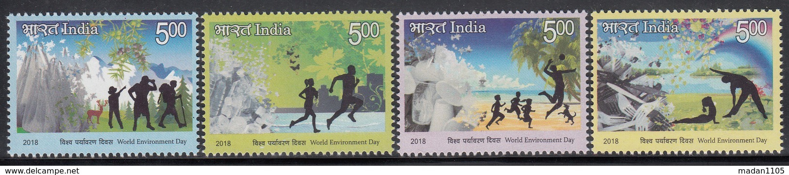 INDIA 2018  World Environment Day Set 4v Complete MNH(**) - Nuovi