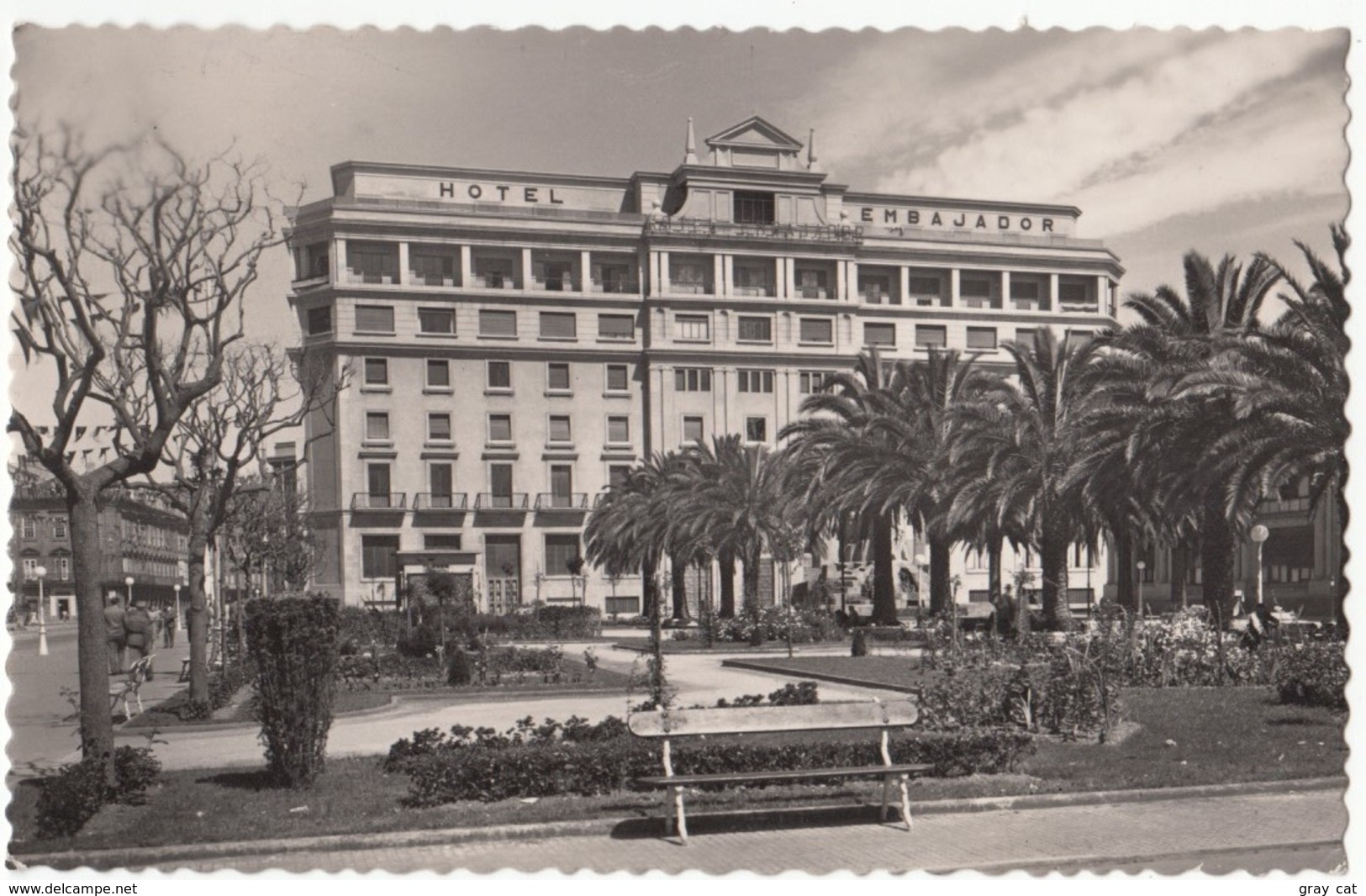 LA CORUNA, Hotel Embajador, Ambassador Hotel, Spain, 1954 Used Real Photo Postcard [21632] - La Coruña