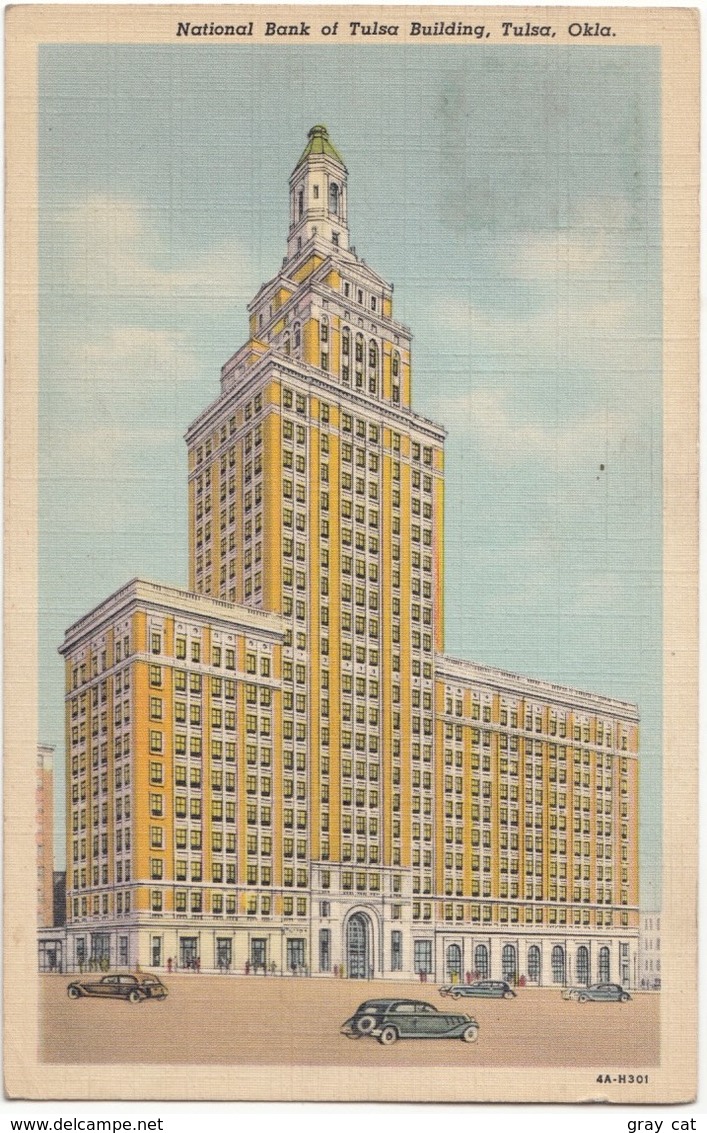 National Bank Of Tulsa Building, Tulsa, Oklahoma, 1940s Used Postcard [21633] - Tulsa