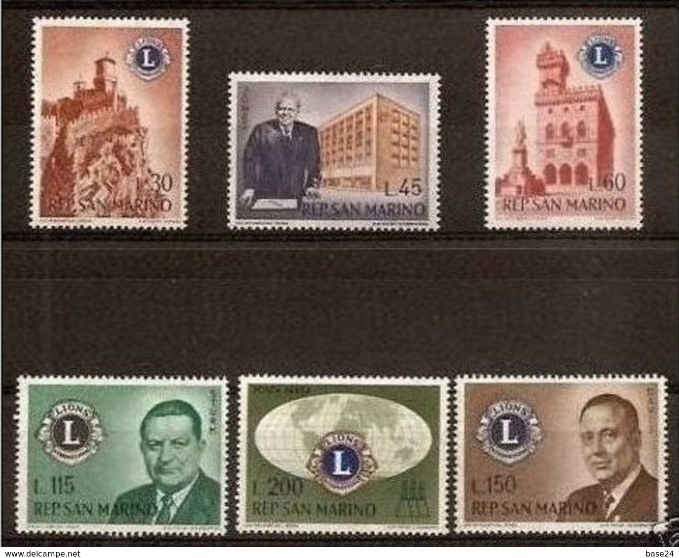 1960 San Marino Saint Marin LIONS CLUB Serie Di 6v. MNH** - Nuovi