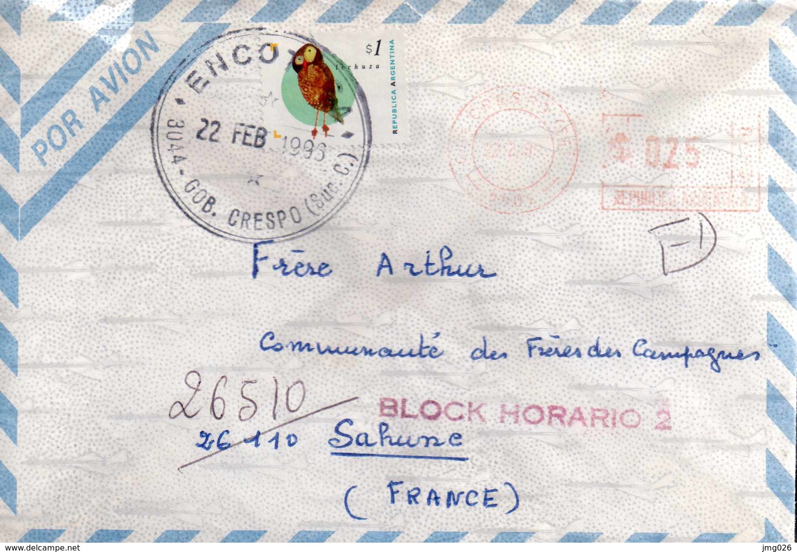 LETTRE ARGENTINE  POUR LA FRANCE 3 SCANS - Covers & Documents