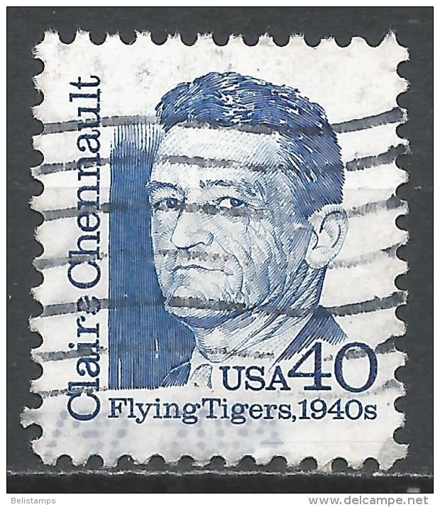 United States 1990. Scott #2187 (U) Claire Chennault, Flying Tiger 1940s * - Oblitérés