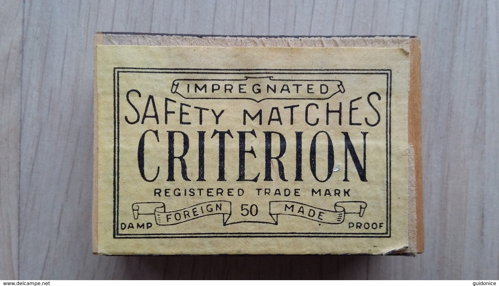 Zündholzschachtel CRITERION Safety Matches - Zündholzschachteln