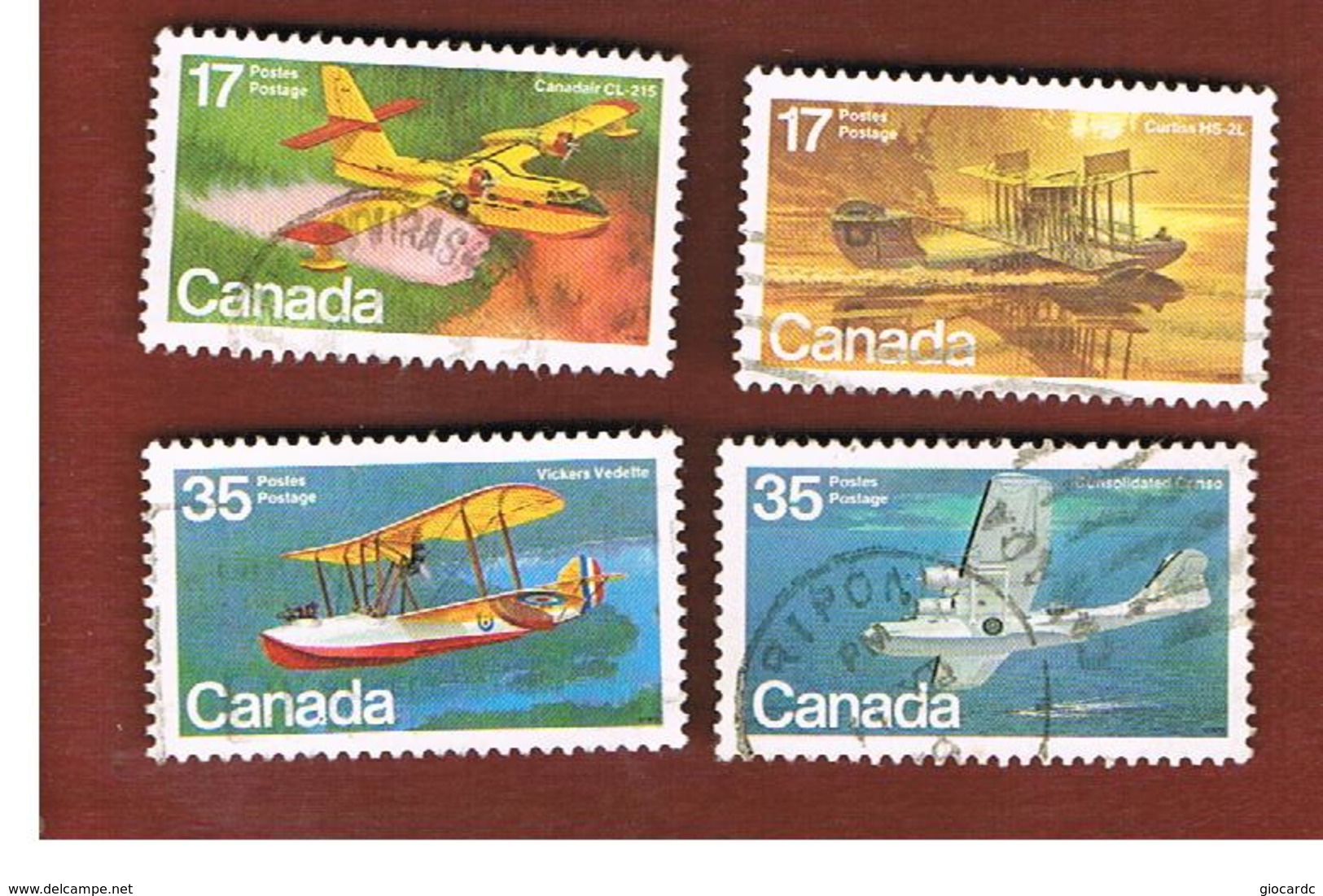 CANADA - SG 966.969    - 1979 AIRPLANES:  COMPLET SET OF 4            -  USED - Oblitérés