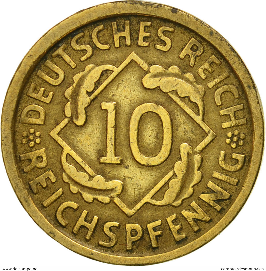 Monnaie, Allemagne, République De Weimar, 10 Reichspfennig, 1925 - 10 Rentenpfennig & 10 Reichspfennig