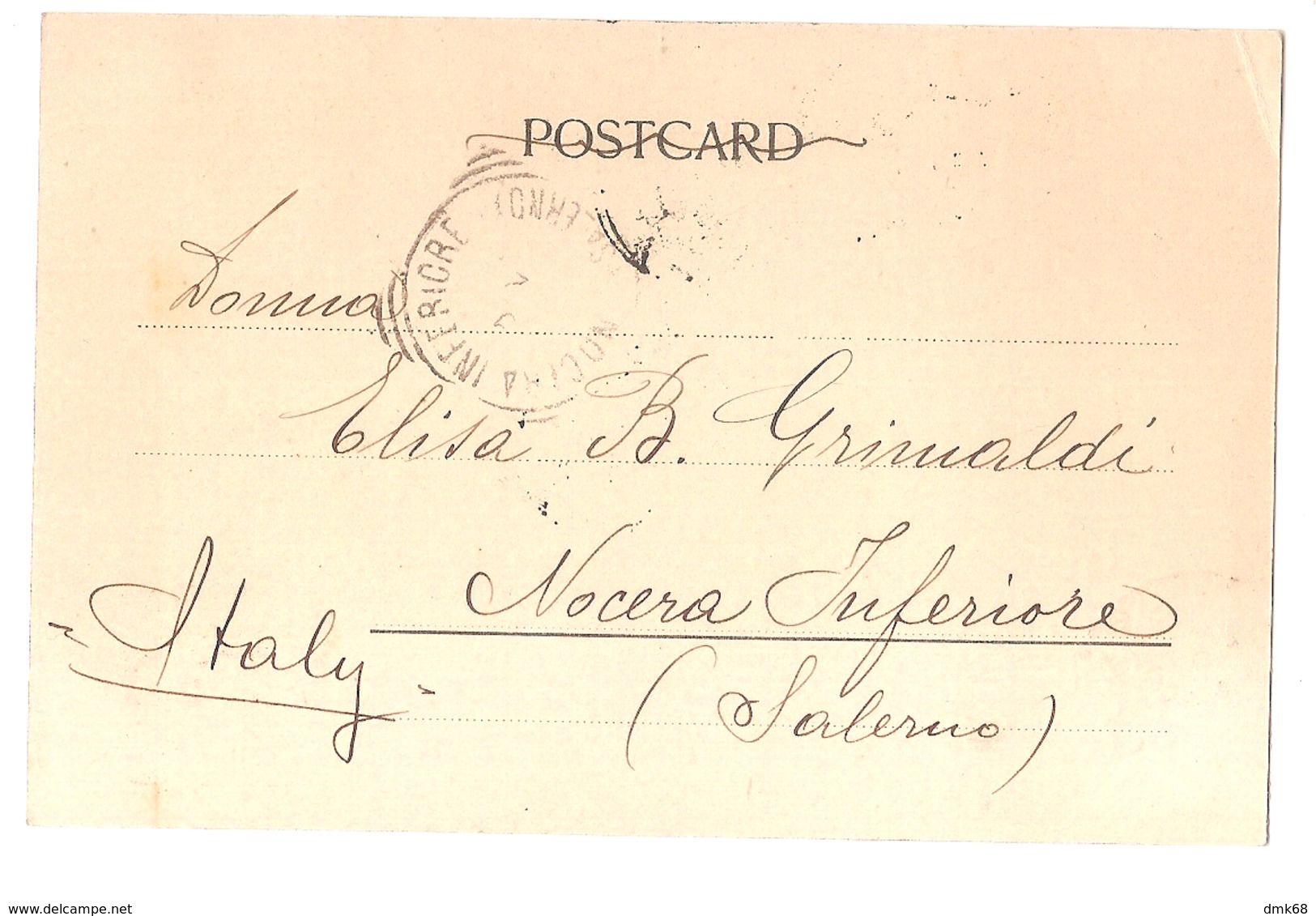 SOUTH AFRICA - JOHANNESBURG - LAW COURTS + HOSPITAL - STAMP - MAILED TO NOCERA INFERIORE - EDIT BARNETT 1902 (2788) - Afrique Du Sud