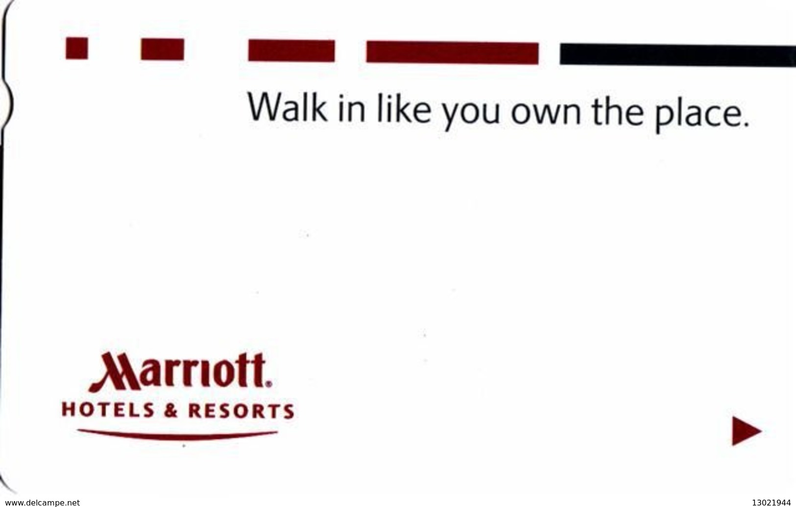 STATI UNITI KEY HOTEL  Marriott - Walk In Like You Own The Place - Cartes D'hotel