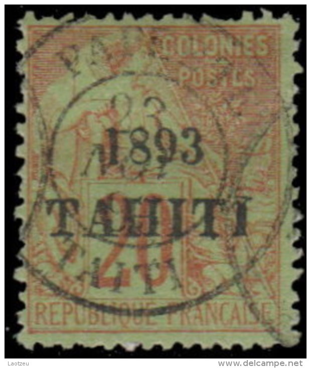 Tahiti 1893. ~ YT 25 - 20 C. Alphée Dubois - Gebruikt