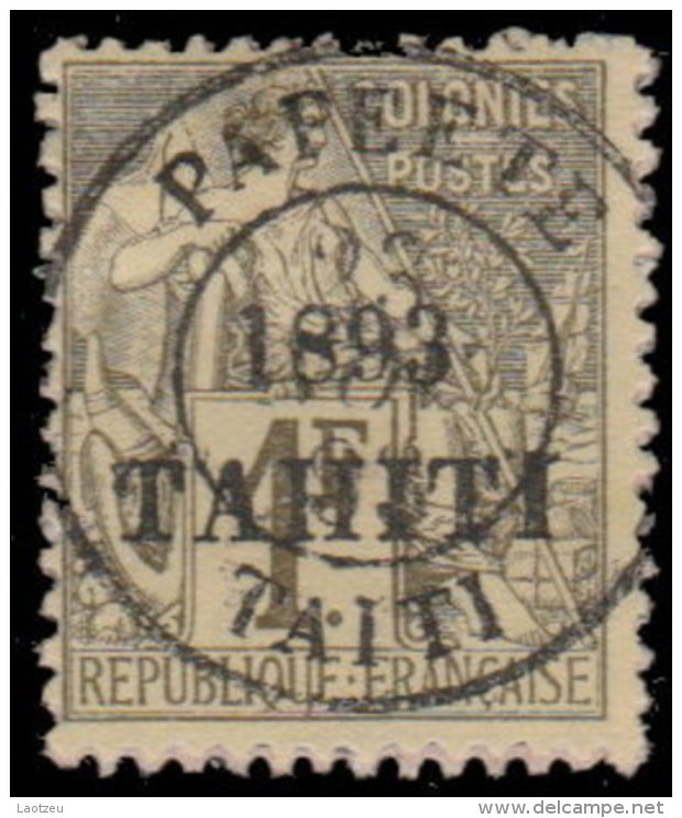 Tahiti 1893. ~ YT 30 - 1 F. Alphée Dubois - Gebruikt