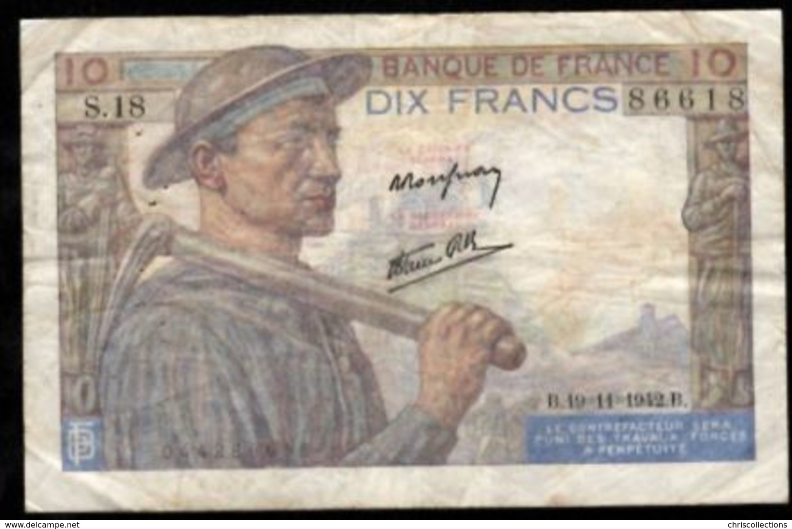 10 FRANCS MINEUR 19.11.1942 F:8/5 - 10 F 1941-1949 ''Mineur''