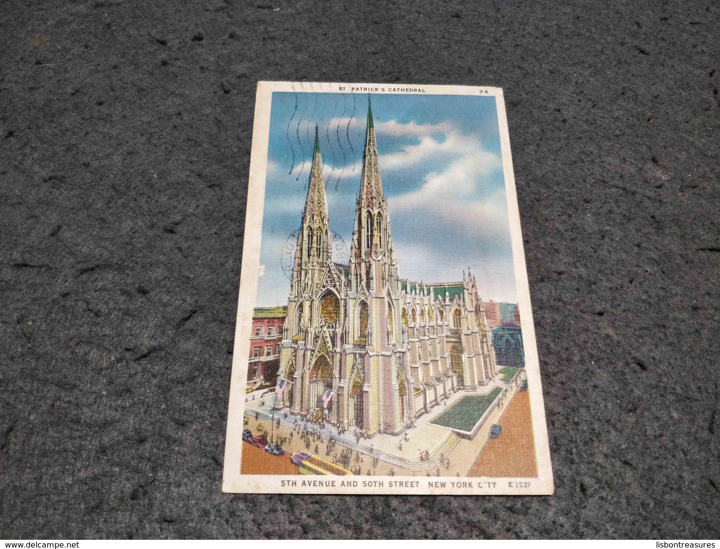 ANTIQUE POSTCARD UNITED STATES NEW YORK ST. PATRICKS CATHEDRAL CIRCULATED 1950 - Kirchen