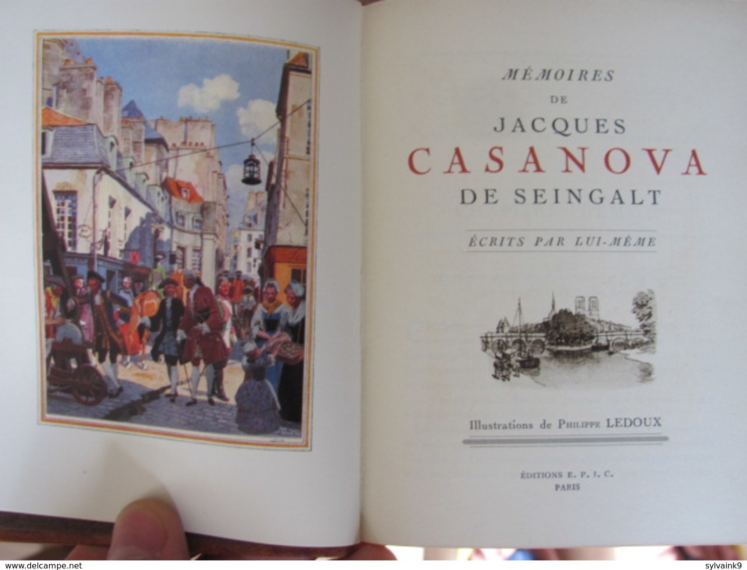 mémoires de jacques casanova de seingalt illustrations de philippe ledoux ed. epic