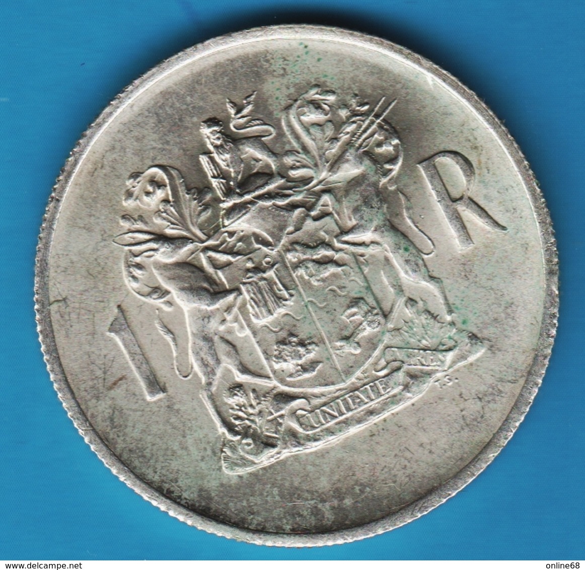 SUID AFRIKA  1 RAND 1969   T.E. Dönges KM# 80.2  Argent 800‰ - Sudáfrica