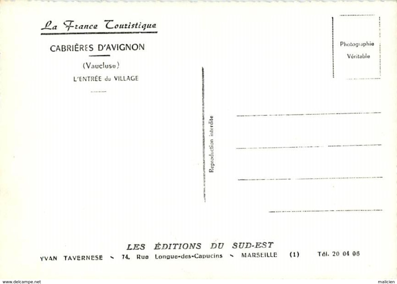 - Dpts Div.-ref-X802- Vaucluse - Cabrieres D Avignon  -  Entree Du Village - Carte Bon Etat - - Autres & Non Classés