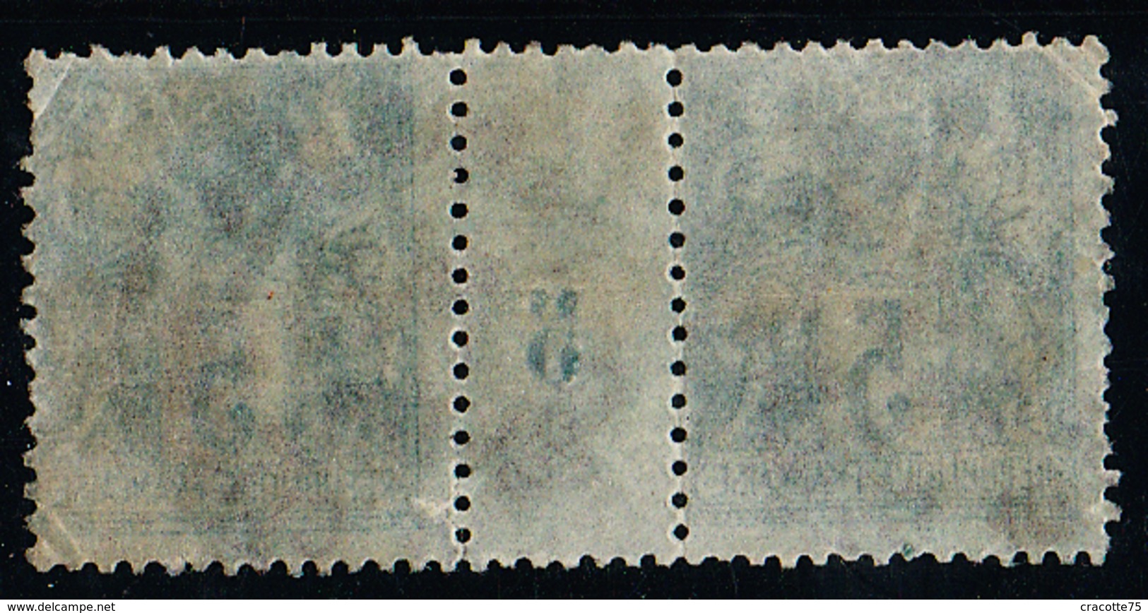 FRANCE - N°  75 OBLITERE - TYPE SAGE - 5c VERT - MILLESIME 5. - (cote 150€). "perforation Déplacée". - Millésime