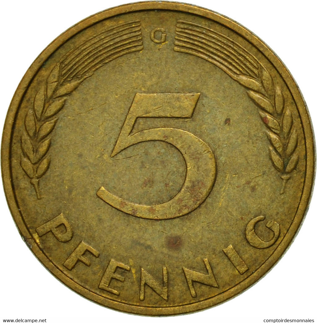 Monnaie, République Fédérale Allemande, 5 Pfennig, 1950, Karlsruhe, TB+ - 5 Pfennig