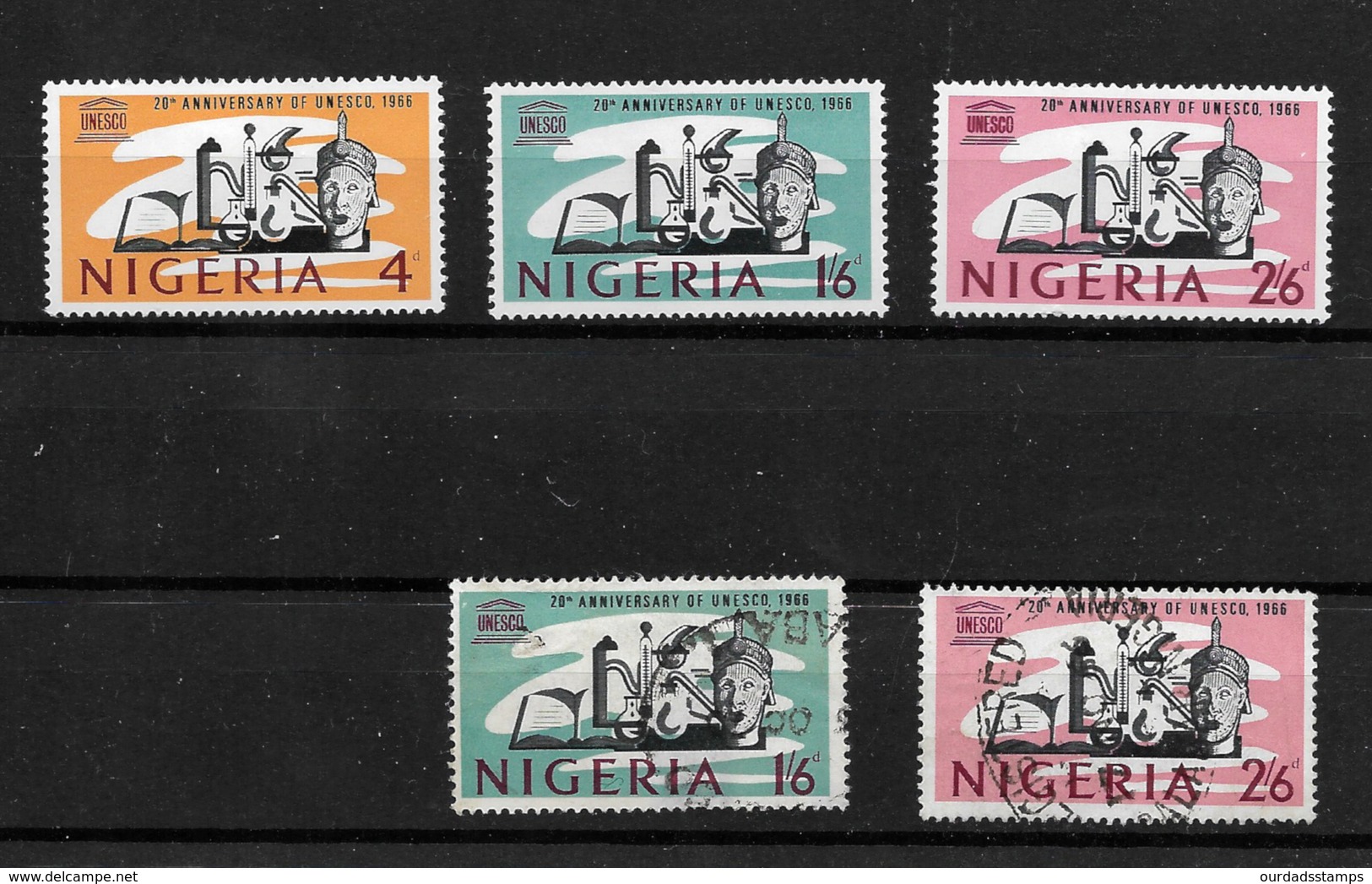 Nigeria, 1966 Unesco Anniversary, Complete Set MM Plus 1/6d & 2/6d Used (6839) - Nigeria (1961-...)