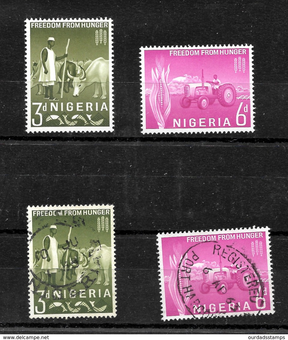 Nigeria, 1963 Freedom From Hunger Complete Set MM And Used (6841) - Nigeria (1961-...)