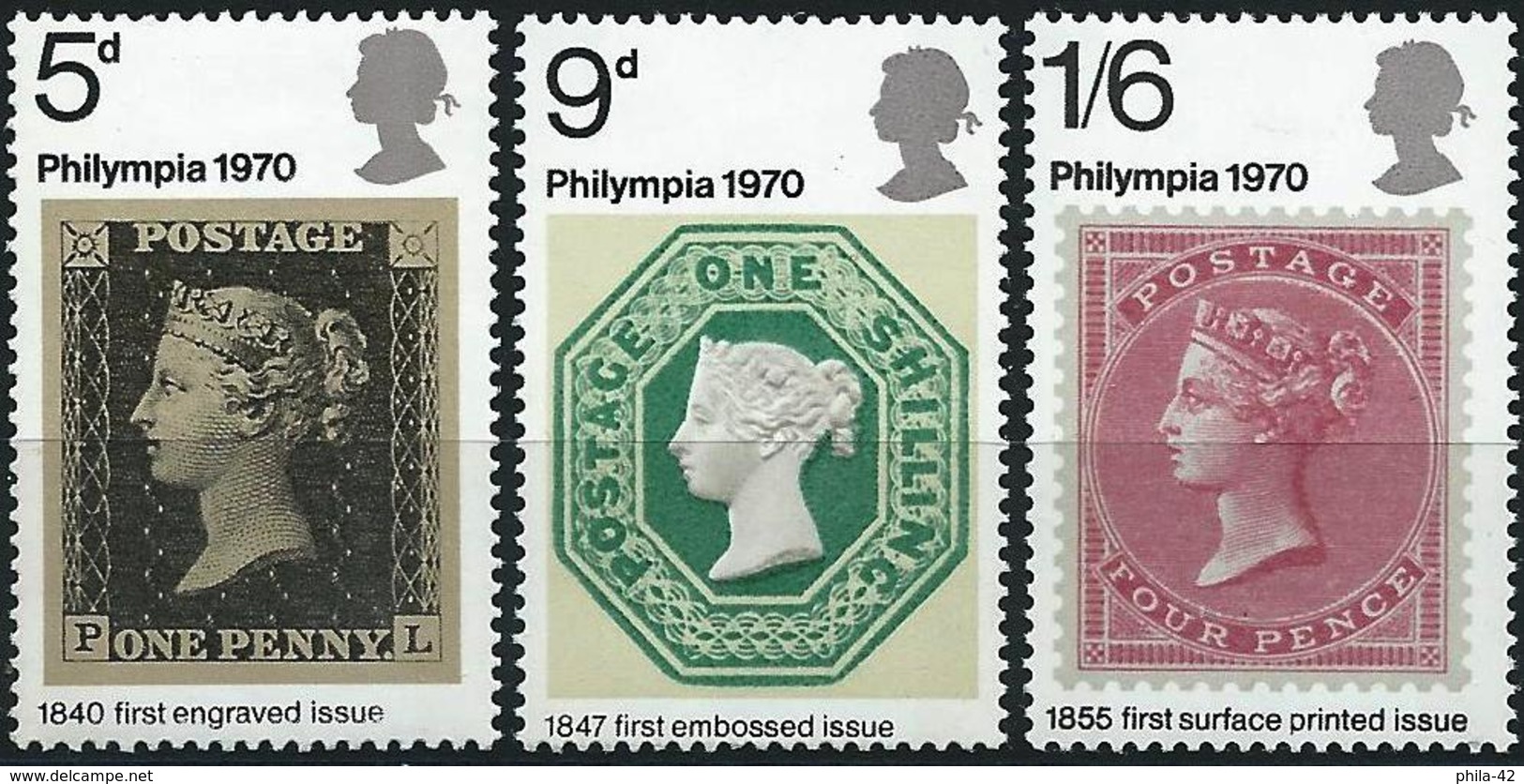 Great Britain 1970 - Philatelic Exhibition ( Mi 555/57 - YT 599/601 ) MNH** Complete Series - Unused Stamps