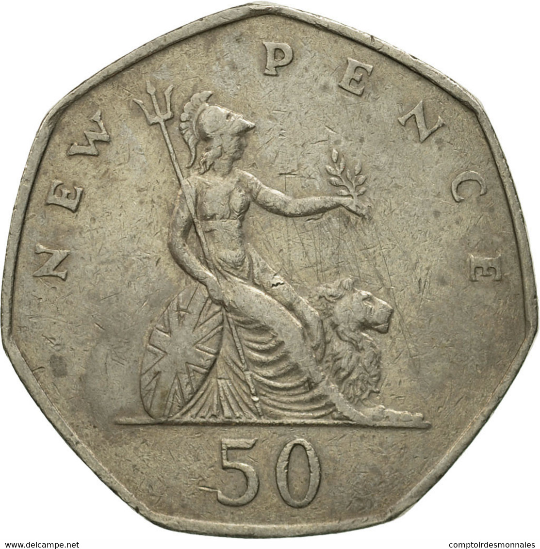 Monnaie, Grande-Bretagne, Elizabeth II, 50 New Pence, 1969, TB, Copper-nickel - 50 Pence