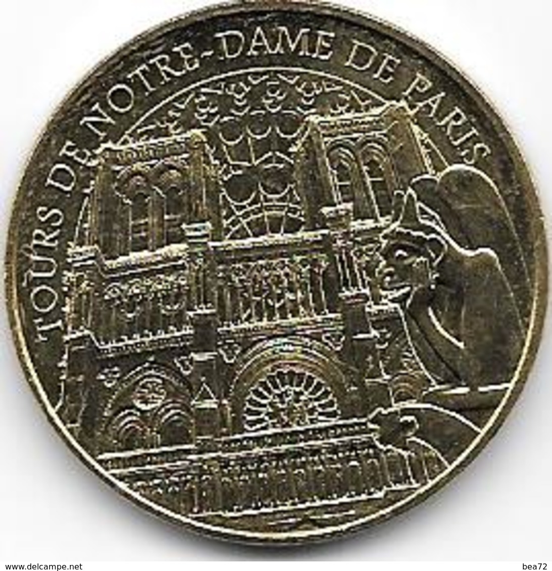 MEDAILLE TOURISTIQUE MONNAIE DE PARIS 75004 TOURS NOTRE DAME - Autres & Non Classés