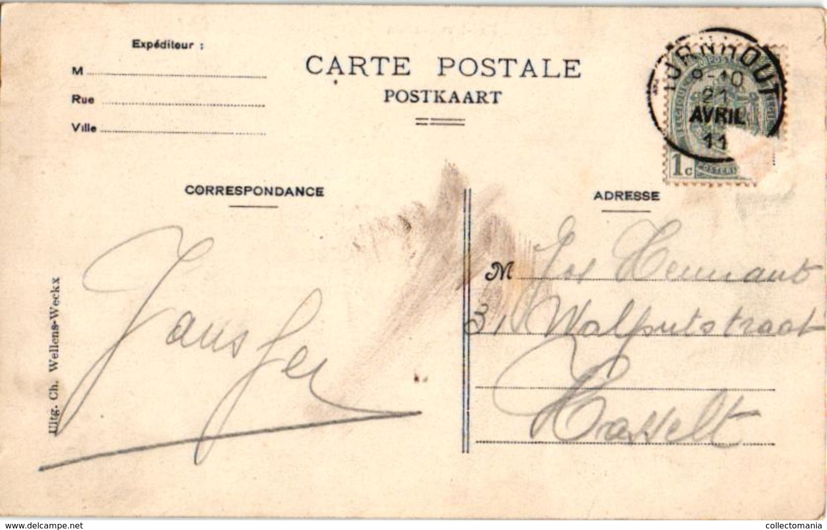 2 Oude Postkaarten TURNHOUT  Brug Der Vaart  Hof Ter Duinen  1922 - Turnhout