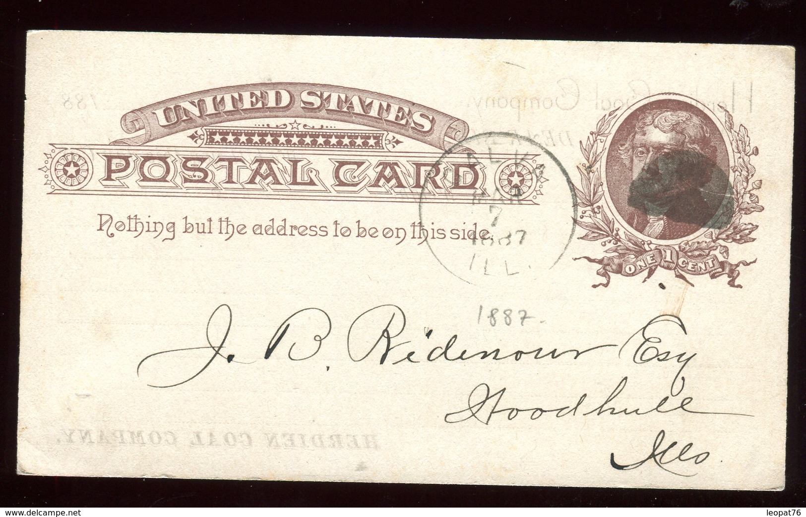 Etats Unis - Entier Postal De Galva En 1887 - ...-1900