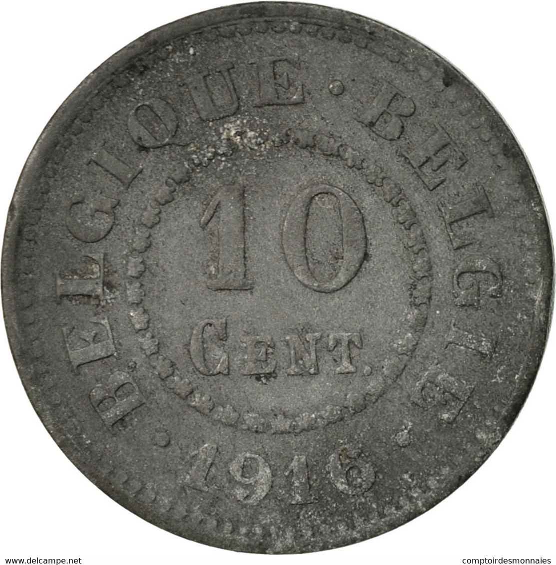 Monnaie, Belgique, 10 Centimes, 1916, TB, Zinc, KM:81 - 10 Centimes