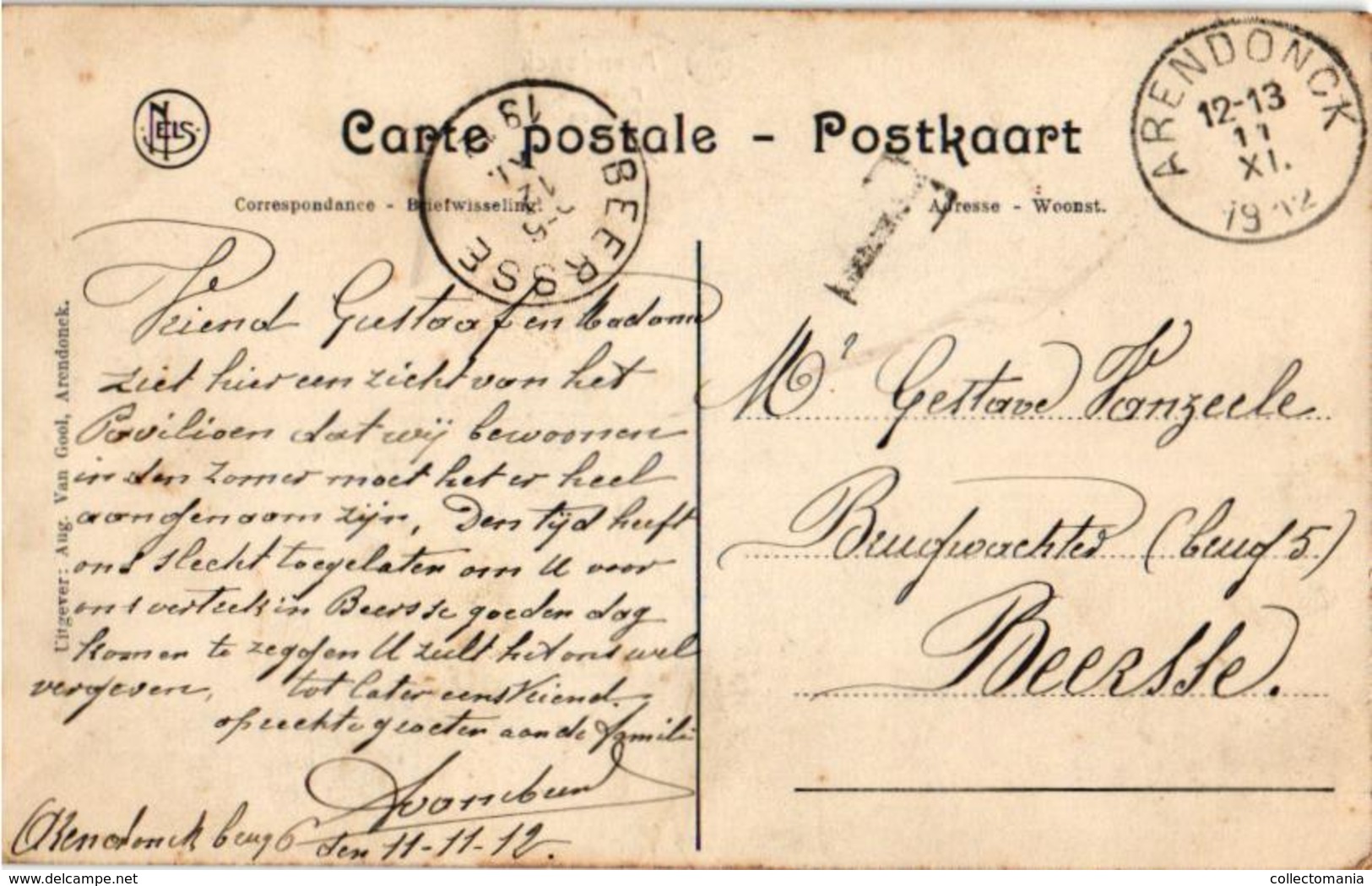 1 Oude Postkaart  Arendonk Paviljoen  Anno 1912  Zie Tekst Stempel ARENDONCK - Arendonk