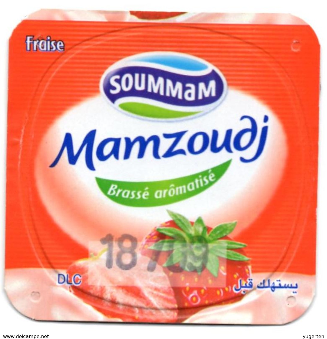 Opercule Cover Yaourt Yogurt " Soummam " MAMZOUDJ Fraise Strawberry Yoghurt Yoghourt Yahourt Yogourt - Opercules De Lait