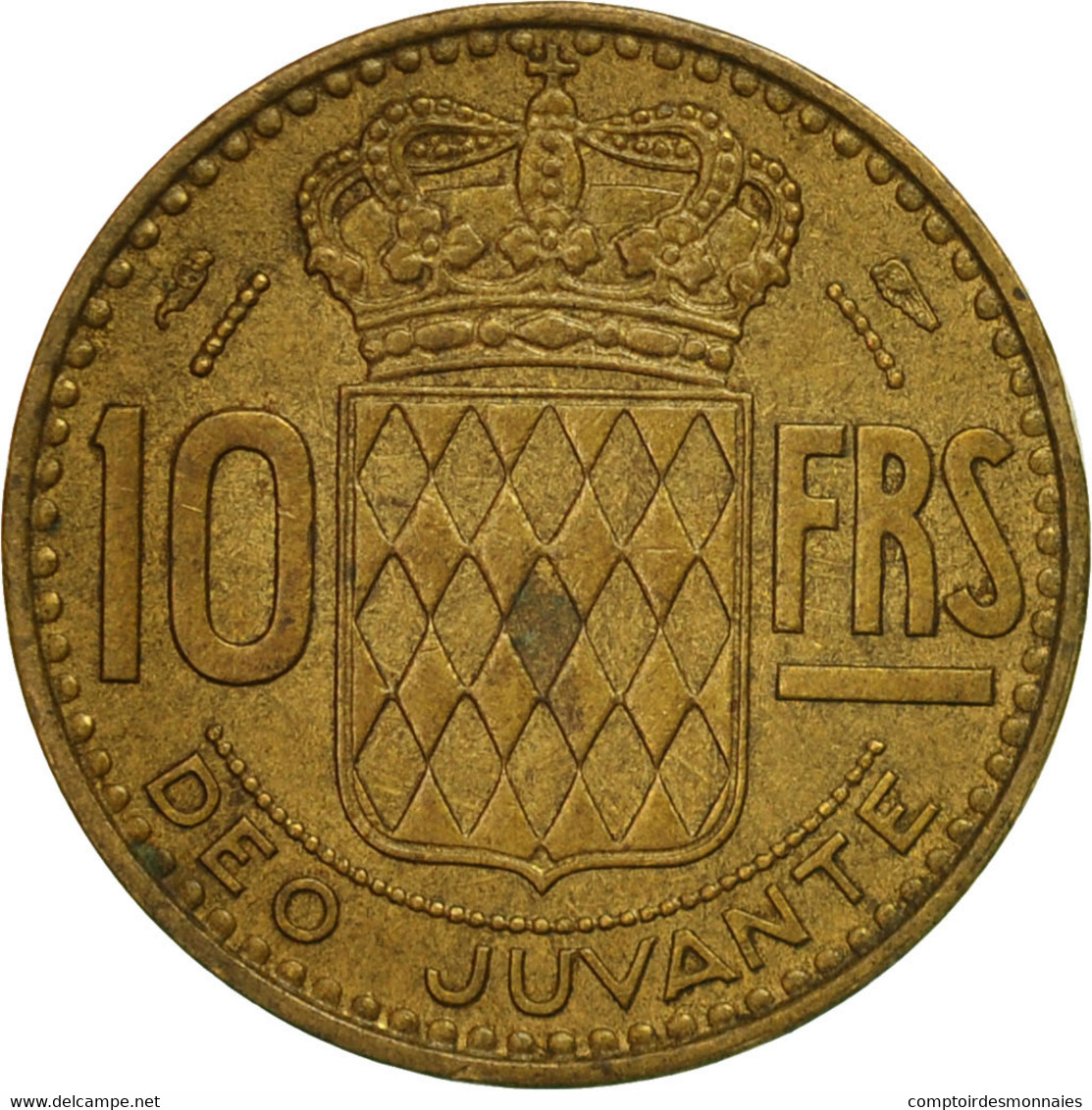 Monnaie, Monaco, Rainier III, 10 Francs, 1950, TB+, Aluminum-Bronze - 1949-1956 Old Francs