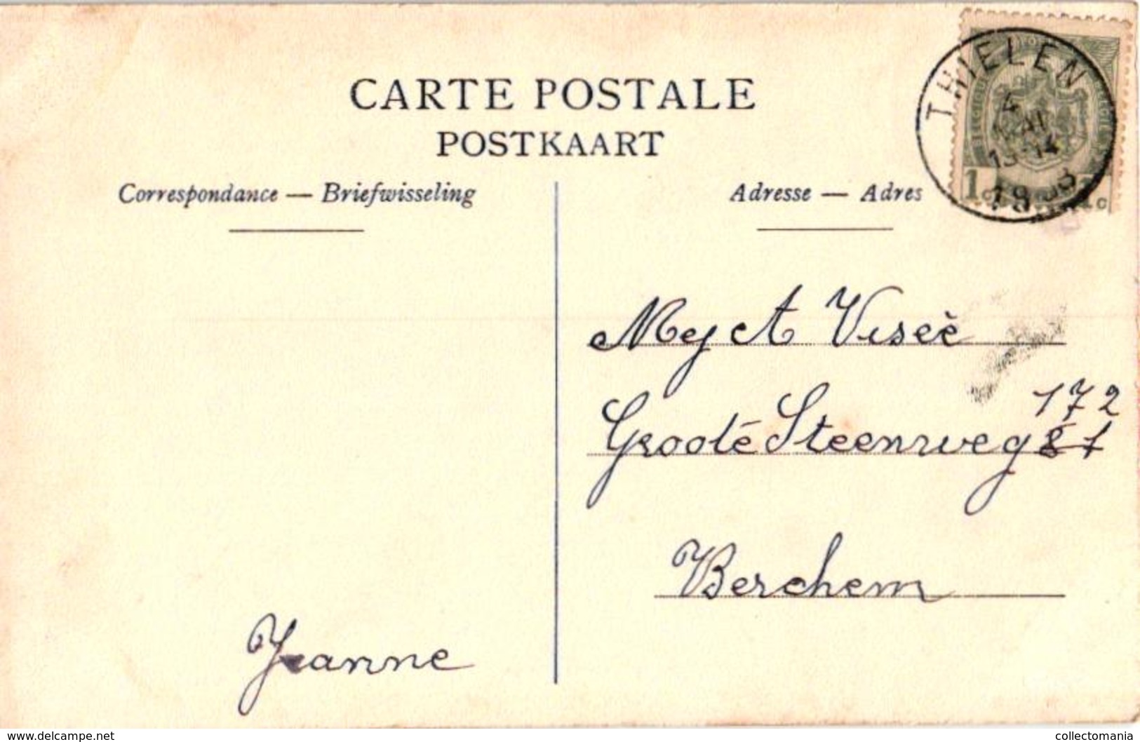 1 Oude Postkaart GIERLE Vennestraat  Uitgever Bastijns  1908 - Lille