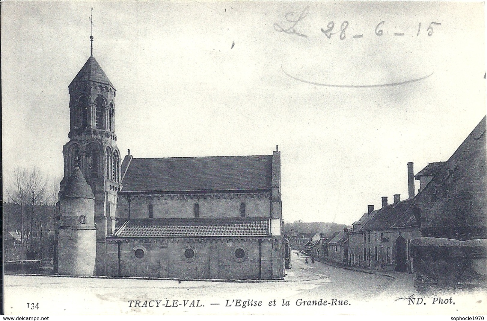 OISE - 60 - TRACY LE VAL Près De Tourotte - 1000 Hab - L'église Et La Grande Rue - Thourotte