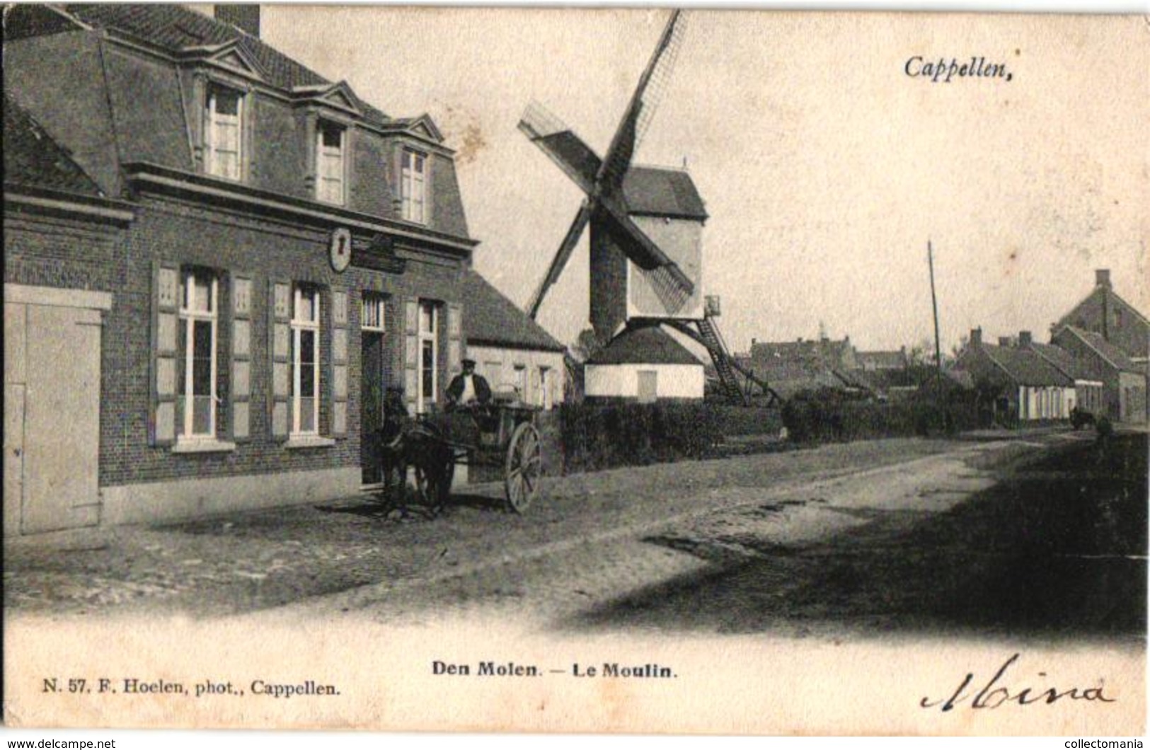 1 Oude Postkaart Kapellen Cappellen   De Molen  Uitgever Hoelen N°57 - Kapellen