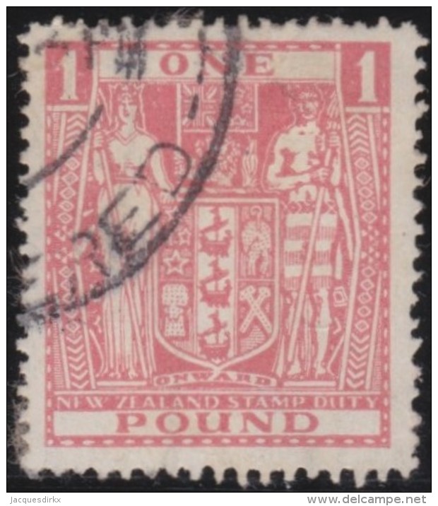 NZ    .     SG   .  F  158      .        O  .         Cancelled      .   /   .      Gebruikt - Postal Fiscal Stamps