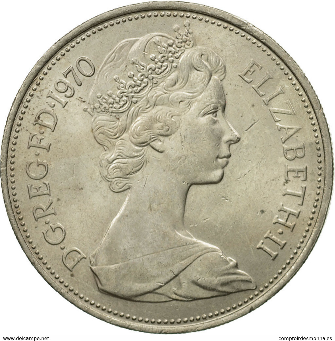 Monnaie, Grande-Bretagne, Elizabeth II, 10 New Pence, 1970, TB+, Copper-nickel - 10 Pence & 10 New Pence