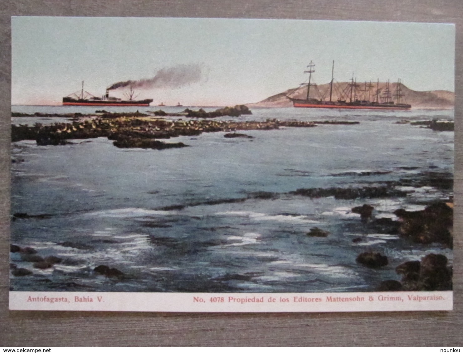 Tarjeta Postal - Chile Chili - Antofagasta - Bahia V - Boats - 4078 Mattensohn & Grimm - Valparaiso - Chili